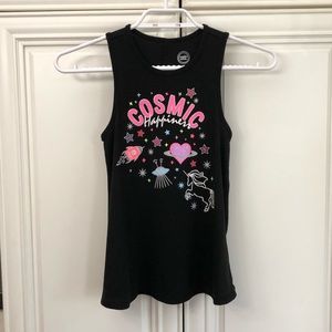 😎Wonder Nation girls graphic ribbed tank top